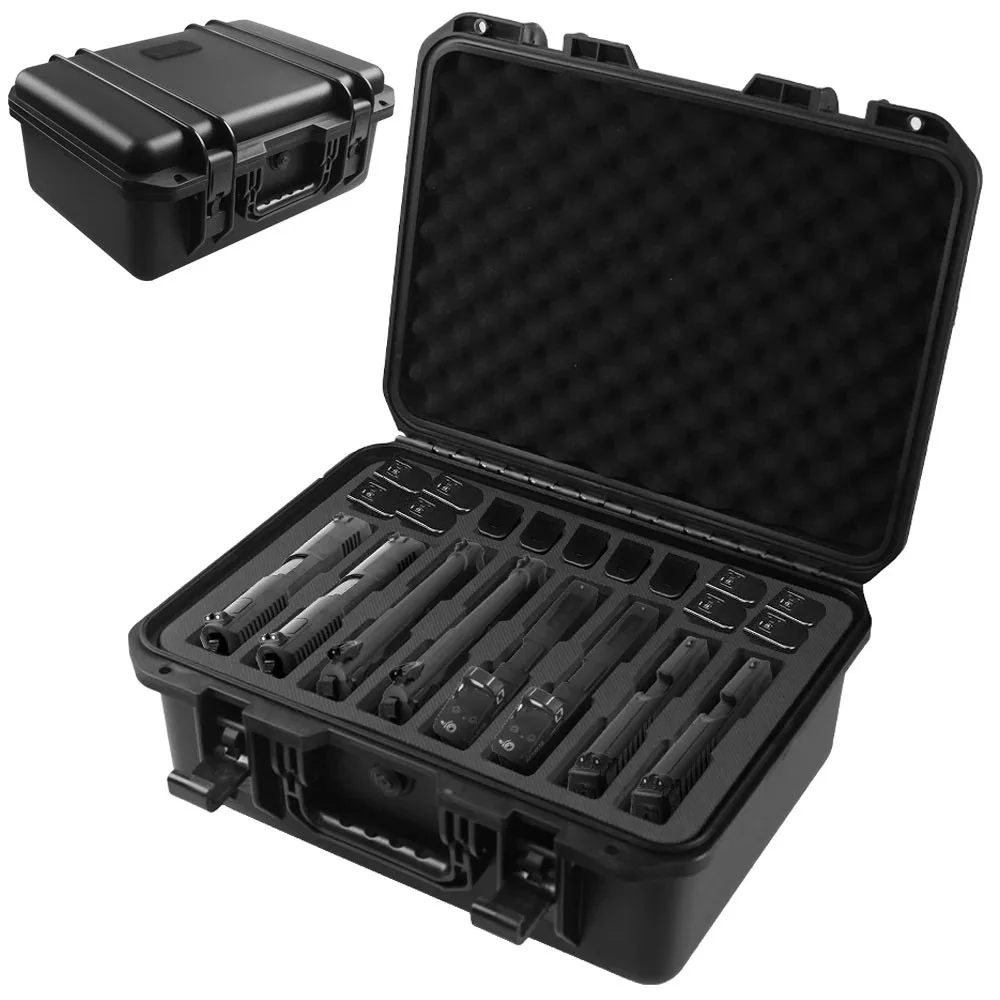 Estuche táctico doble para pistola – Carcasa dura impermeable con porta cargadores - imagen 5
