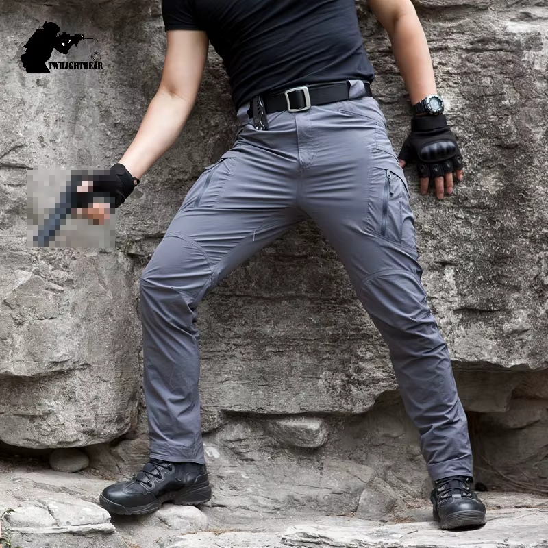 Pantalones tácticos de secado rápido elásticos con bolsillos cargo