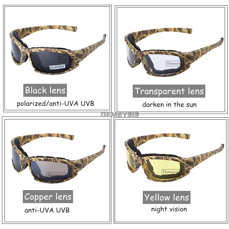Gafas tácticas polarizadas UV400 para senderismo, caza y tiro - imagen 4