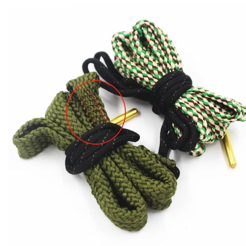 Kit de limpieza de armas: cuerda, cepillo y paños para cañón - imagen 2