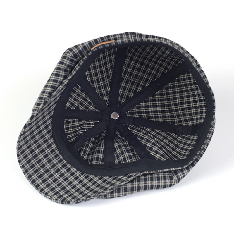 Gorra táctica a cuadros octogonal transpirable vintage - imagen 4
