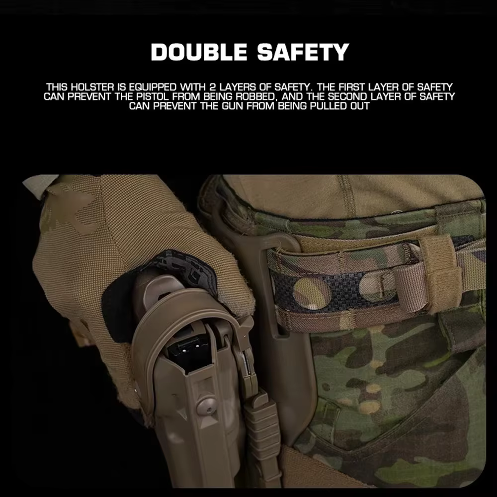 Funda táctica P320 M17/M18 liberación rápida QLS airsoft paintball - imagen 4