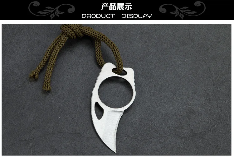 Funda de cuero y cuchillo colgante