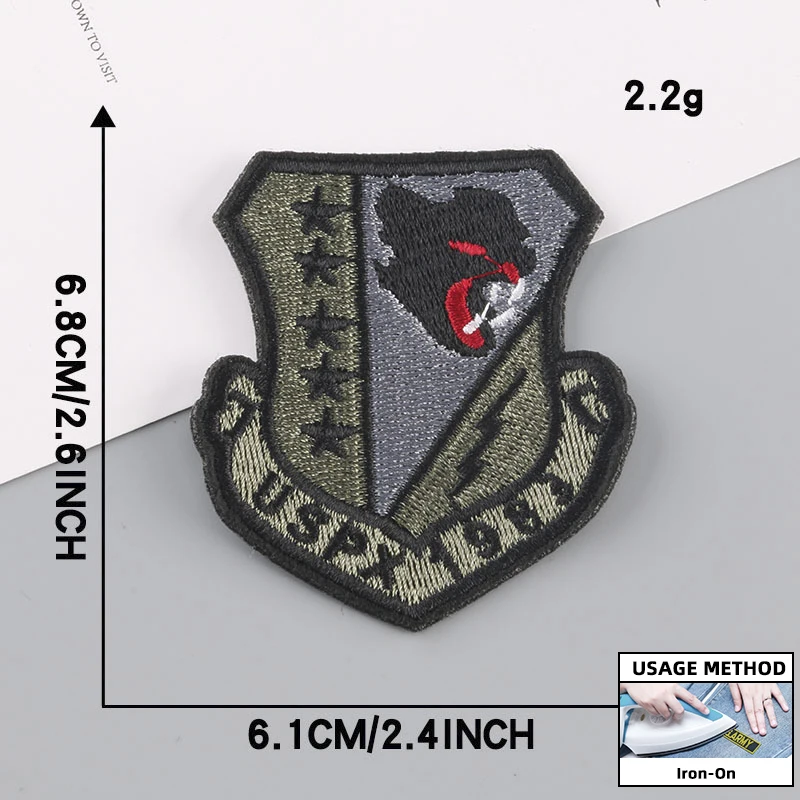 Parches bordados militares - Apliques para coser o planchar ropa - imagen 2