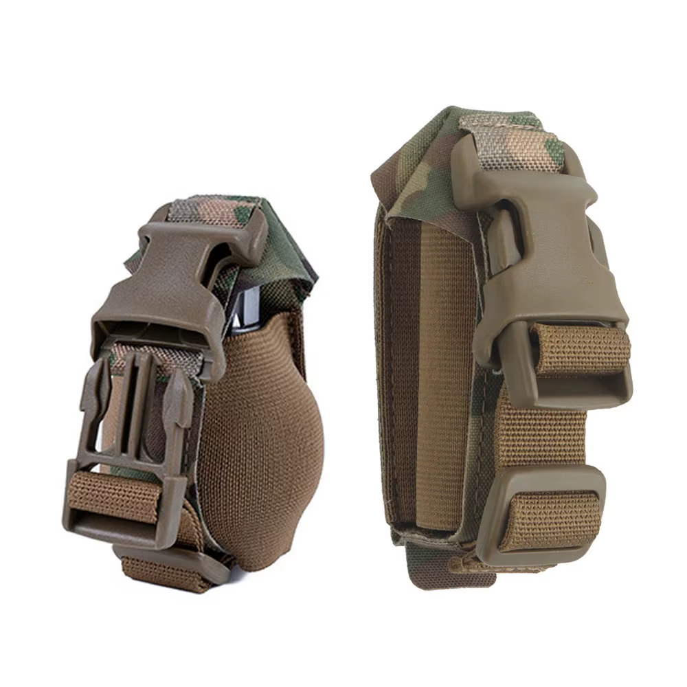 Riñonera táctica MOLLE compacta para granadas flexible airsoft