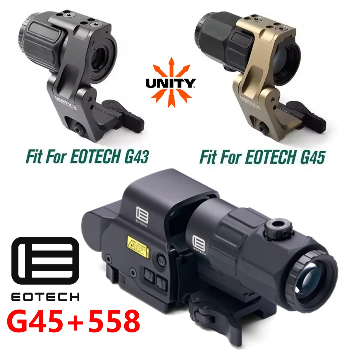 EOTECH 558 Mira holográfica con punto rojo y lupa para riel Picatinny - imagen 4