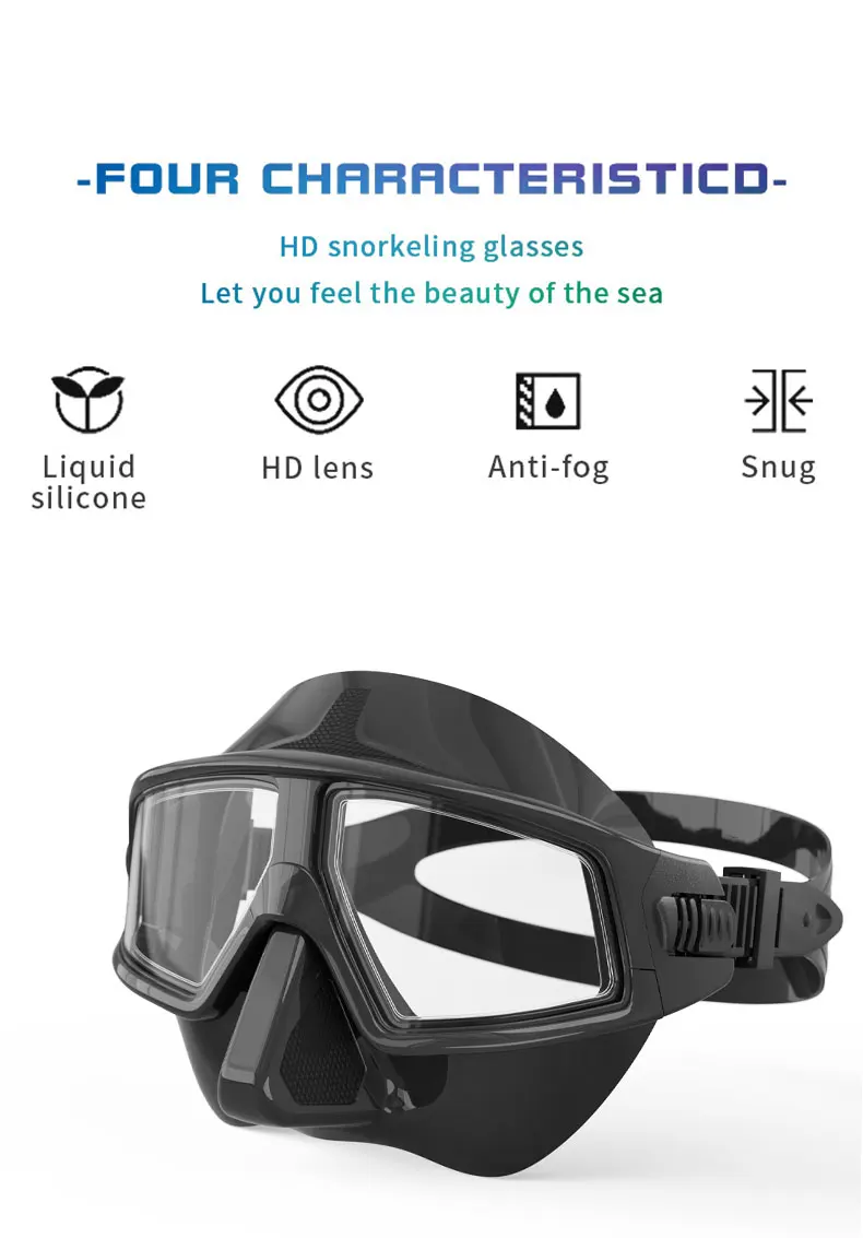 Máscara de snorkel profesional adultos – Kit completo con bolsa impermeable - imagen 2