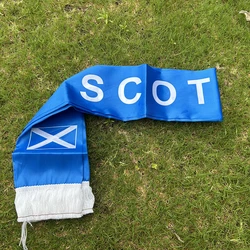 Bufanda de Escocia de satén doble cara con borlas