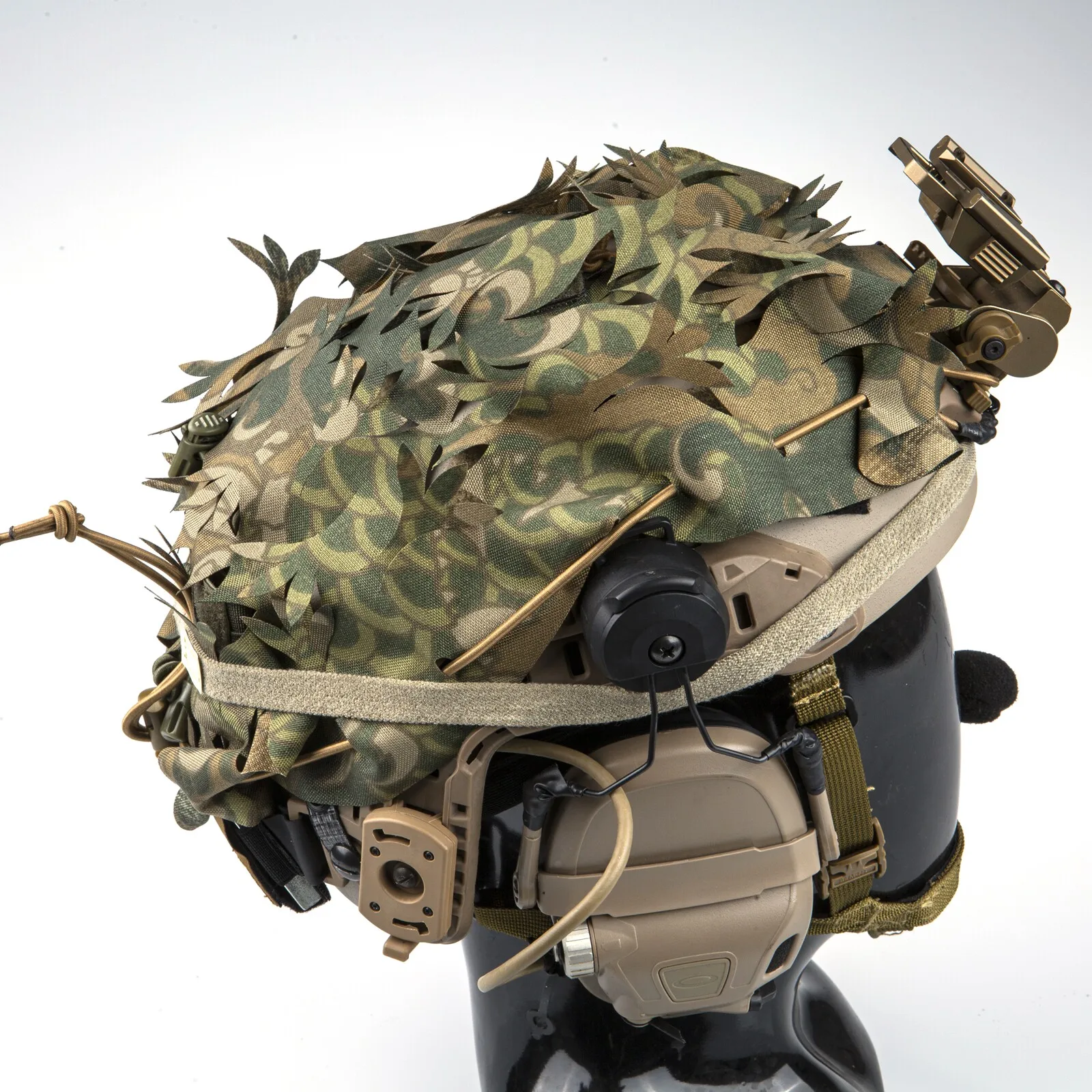Funda de camuflaje 3D para casco, vista general