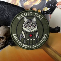 Parche táctico MEDIC CAT bordado moral con velcro para ropa militar