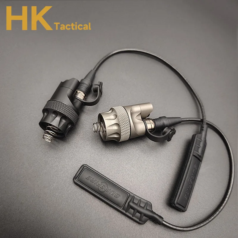 Interruptor de linterna táctica montado en configuración scout