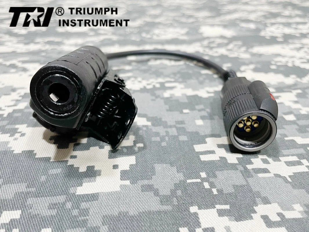 Conector PTT resistente al agua de cabeza plana negro con resorte - imagen 4