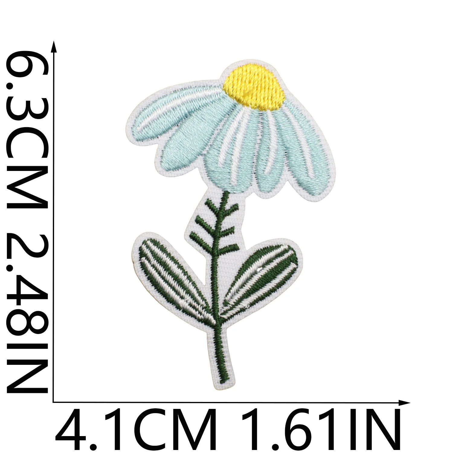 Parche bordado para planchar abeja y mariposa con flores verdes
