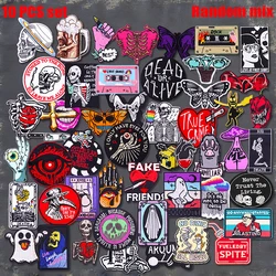 Parche bordado termoadhesivo calavera horror punk para chaquetas