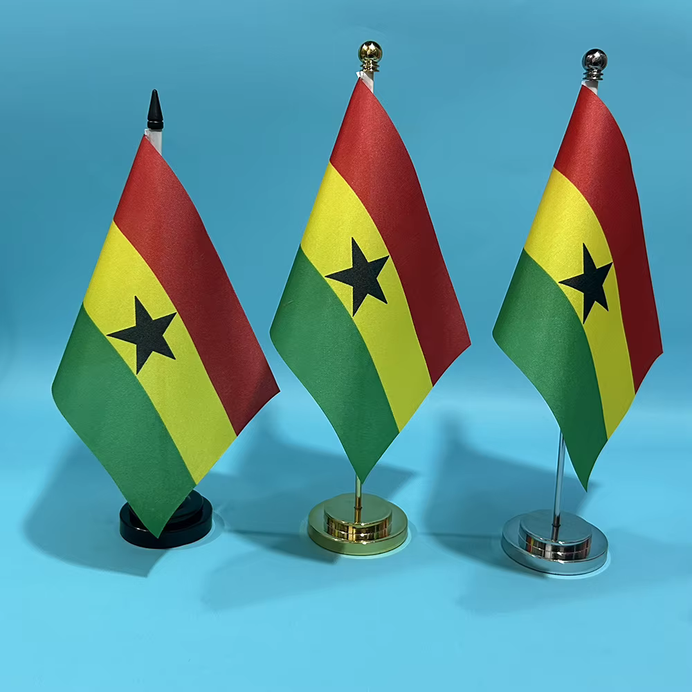 Bandera Ghana de escritorio – Miniatura nacional decorativa - imagen 3