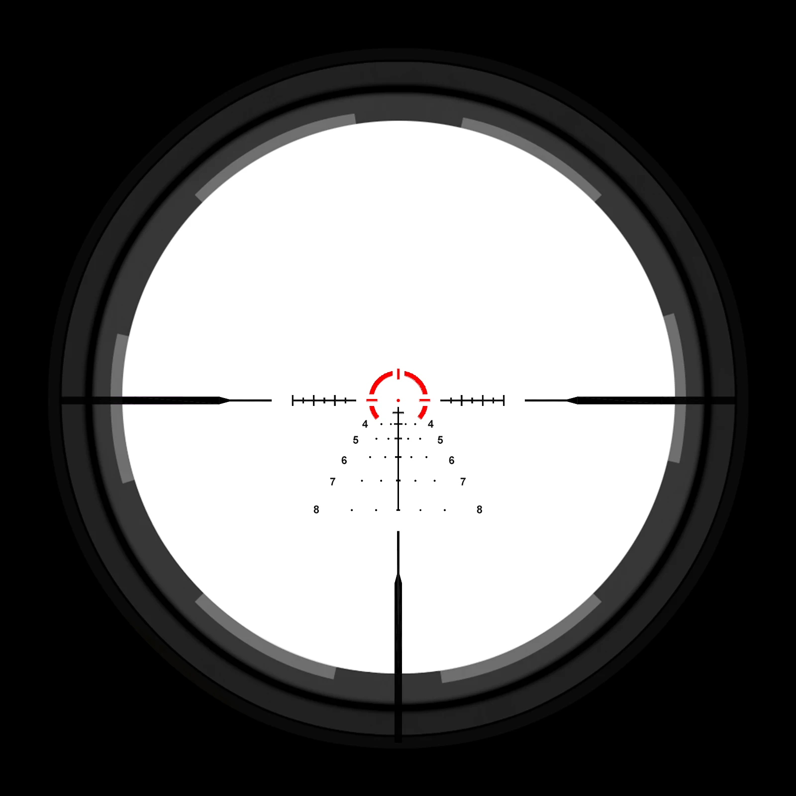 Mira telescópica LPVO FFP para rifle táctica con montura cantilever