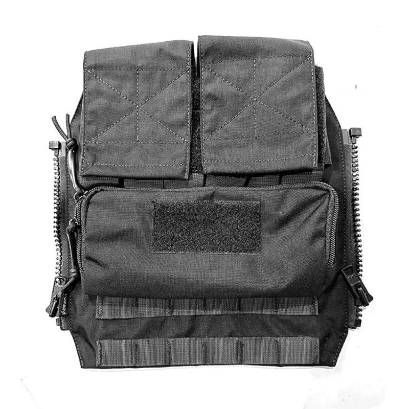 Chaleco táctico con cremallera trasera y bolsa MOLLE tipo tablero