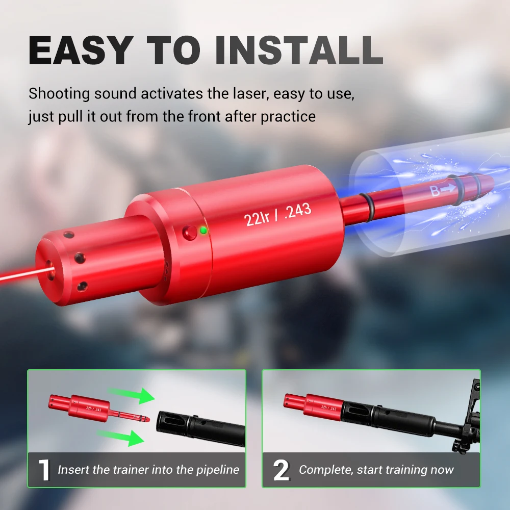Cartucho de entrenamiento láser recargable USB con punto rojo - imagen 2