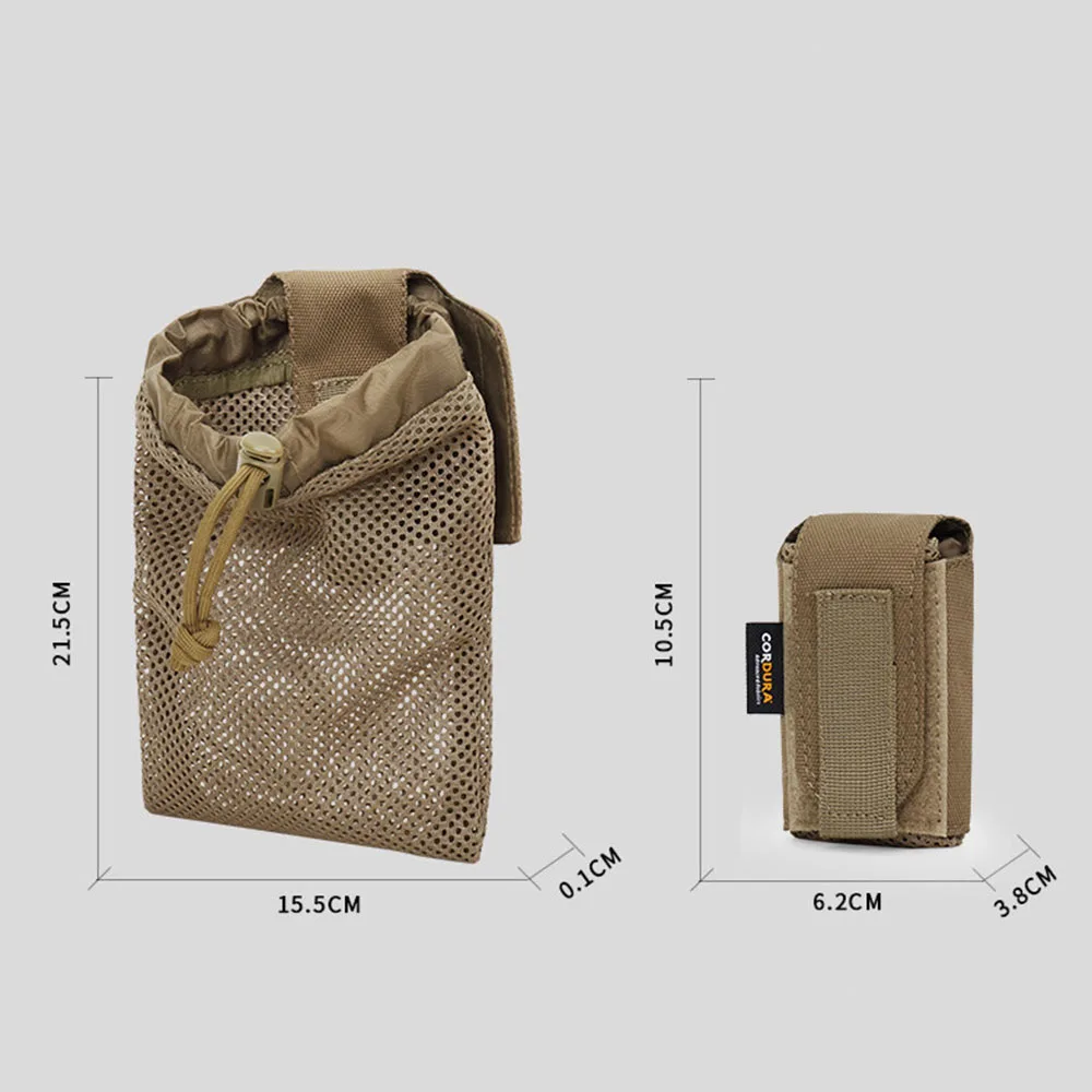 Bolsa portabotellas táctica MOLLE plegable de malla para senderismo - imagen 4