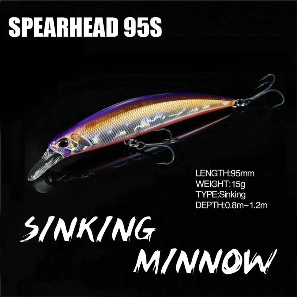 RYUKI 95S Jerkbait Señuelo Hundimiento Wobbler para Trucha - imagen 4