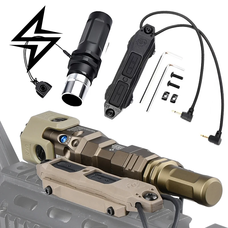 MAWL C1+ Linterna táctica airsoft con láser rojo, verde y azul - imagen 3