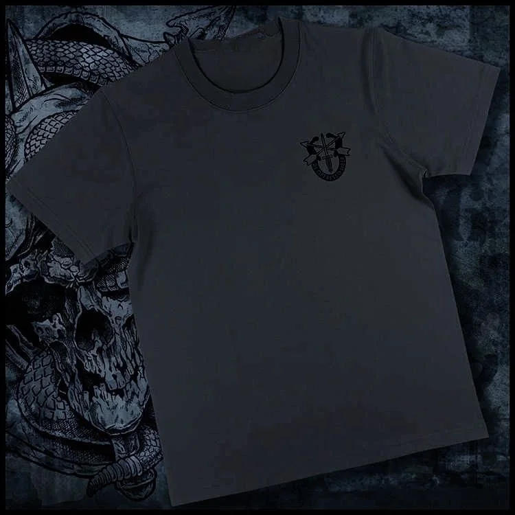 Camiseta táctica retro algodón puro cuello redondo manga corta - imagen 2