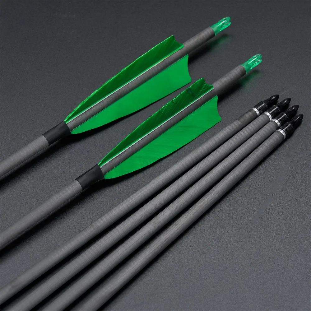 Flechas de carbono para arco recurvo/compuesto con puntas reemplazables - imagen 3