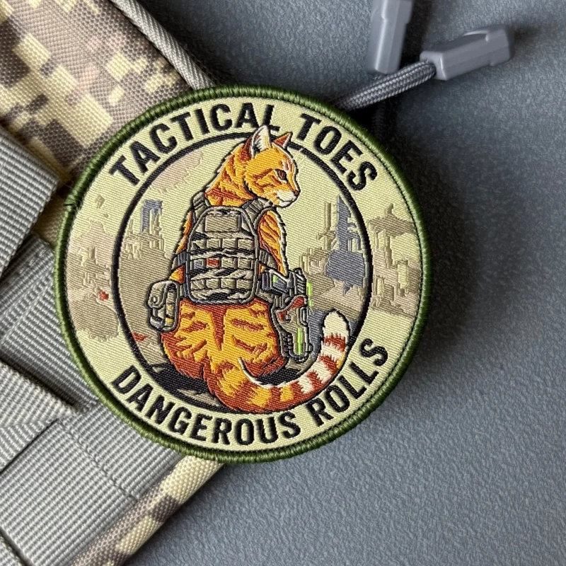 Parche táctico gato insignia moral con velcro gancho y bucle ropa - imagen 5