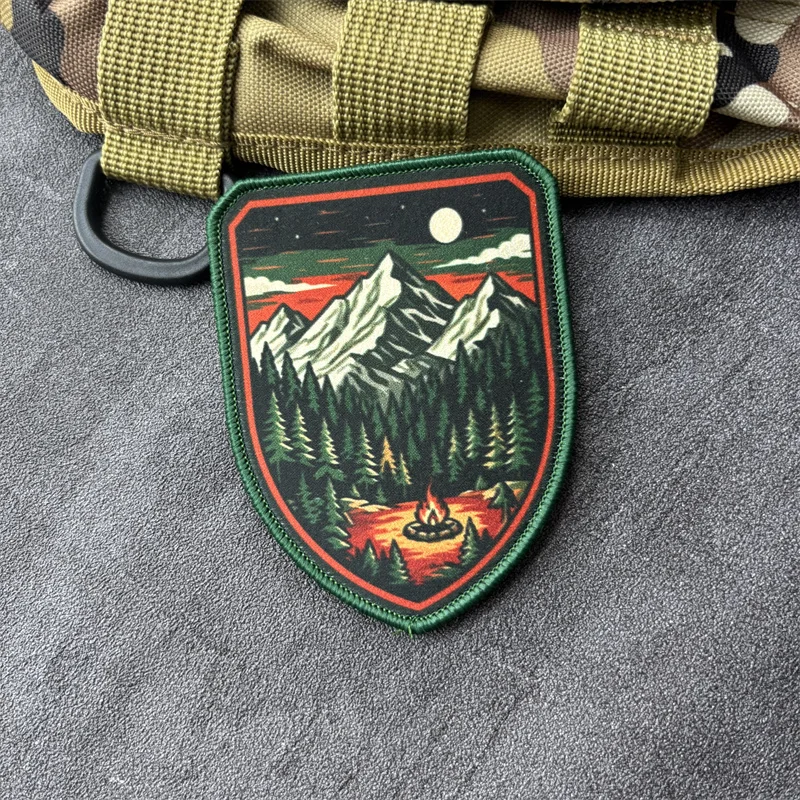 Parche táctico militar paisaje natural con velcro para exteriores - imagen 2