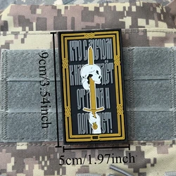 Parche táctico militar PVC con frase para velcro – personalizado
