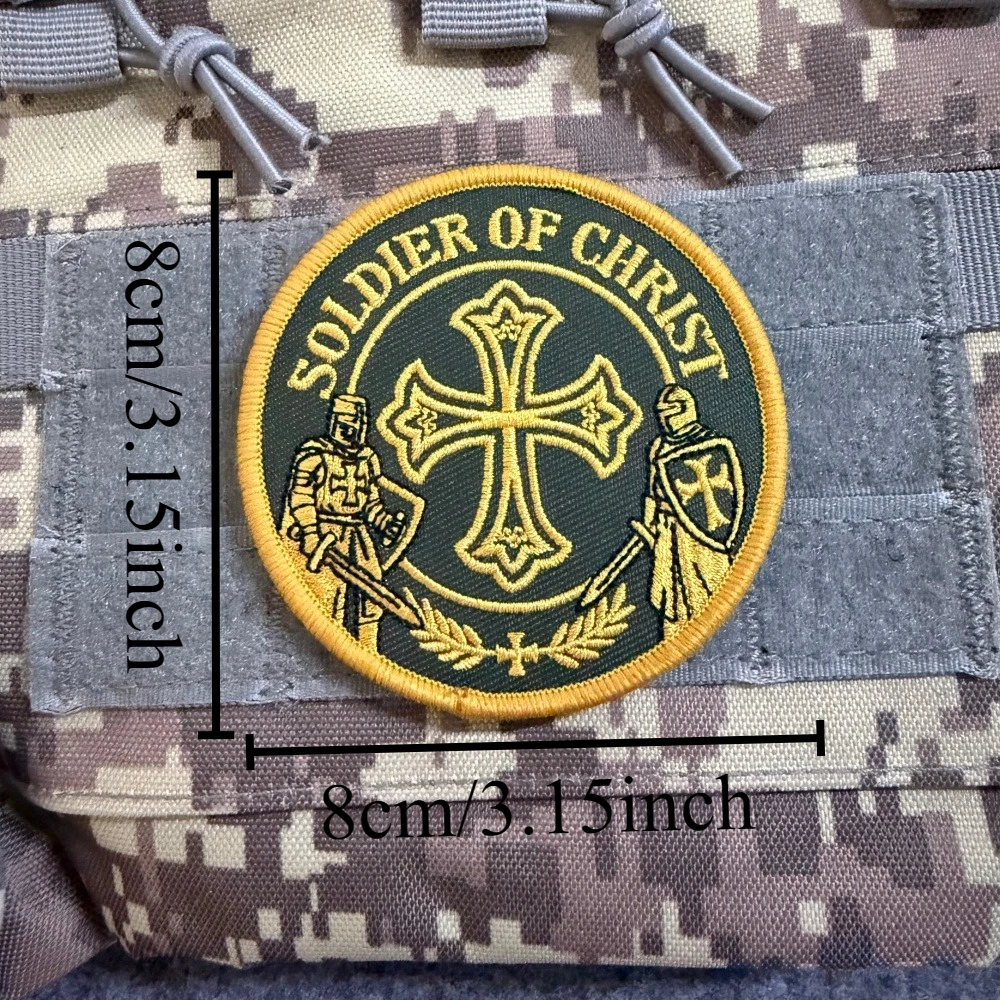 Parche táctico de moral con diseño de caballero cruzado