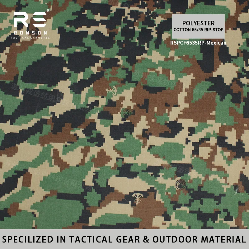 Tela ripstop táctica impermeable camuflaje digital Marines Mexicanos