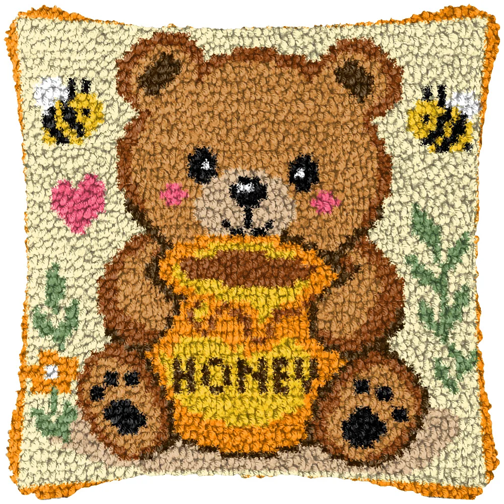 Kit de bordado punto de cruz DIY con animales adorables para cojín - imagen 4