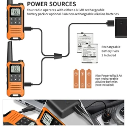 Walkie talkie PMR Baofeng F22 mini recargable USB-C portátil