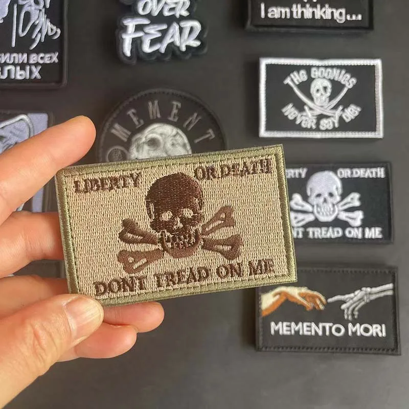 Parche táctico bordado calavera para mochila y ropa – insignia - imagen 3