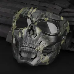 Máscara táctica calavera protectora facial completa airsoft anti-viento