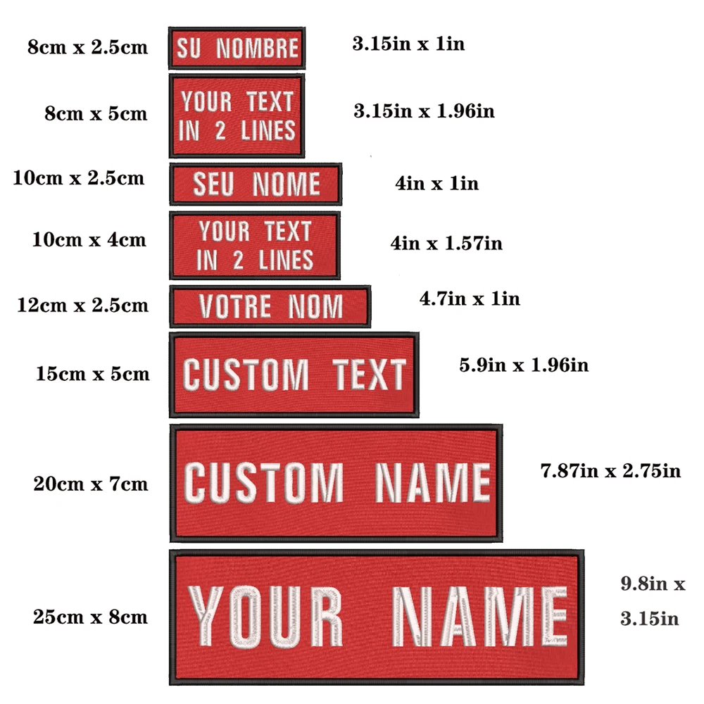 Parche Nomex personalizado con número – Bordado rojo - imagen 2