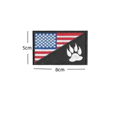Parche bordado bandera americana para perro – Táctico veterano para chaleco o arnés