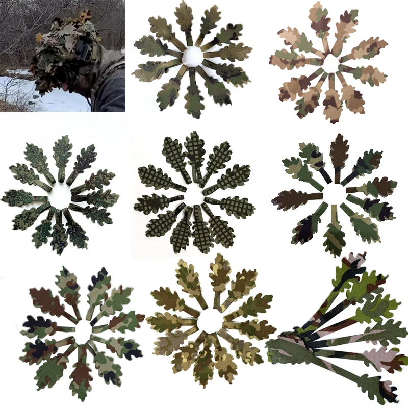 Tiras de camuflaje ghillie ATFG EMR DNC para mochila y casco - imagen 5