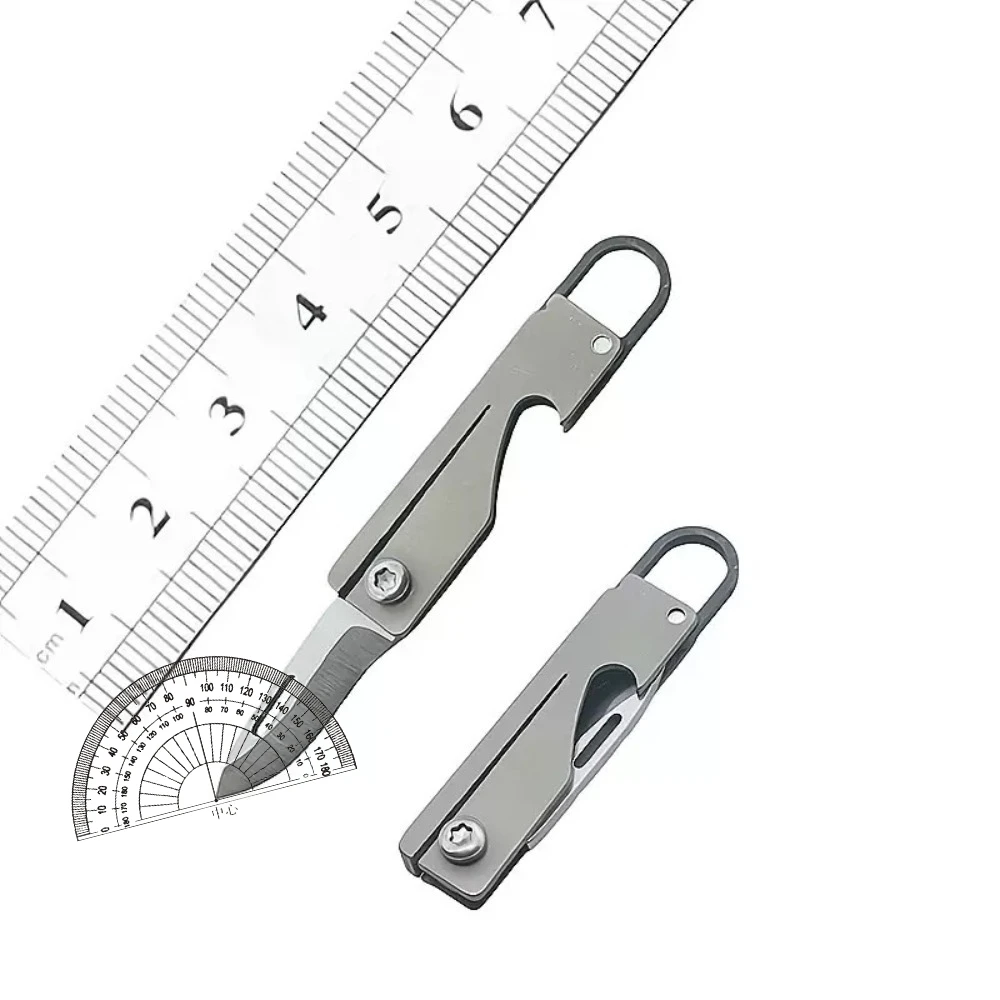 Navaja táctica de bolsillo de titanio plegable para llavero - imagen 5