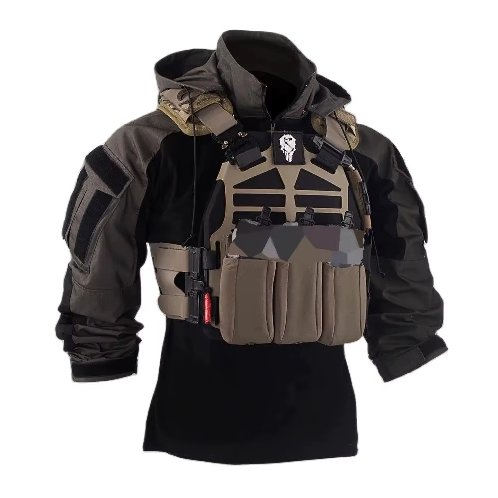 Camisa táctica con capucha y cuello alto para airsoft, caza y outdoor - imagen 5