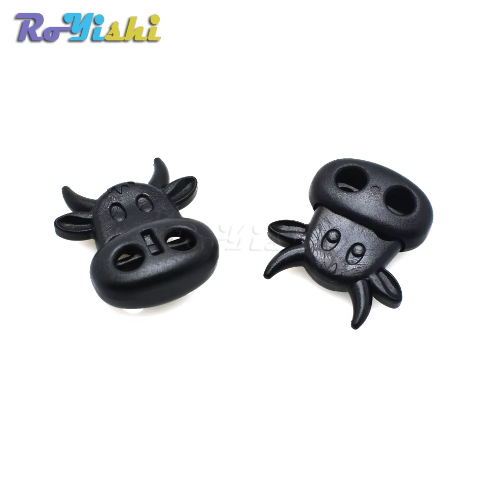 RoYishi Tapón palanca bloqueo cable estilo cabeza vaca negro - imagen 2