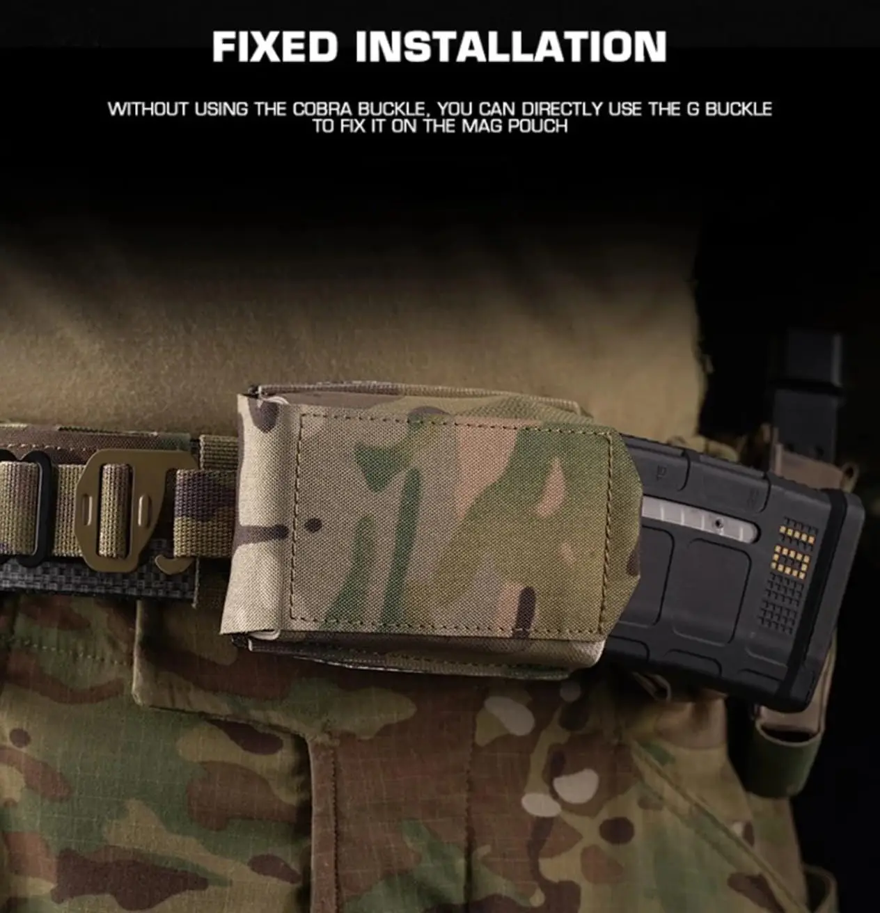 Bolsa táctica horizontal para cargadores de rifle MOLLE Airsoft - imagen 4