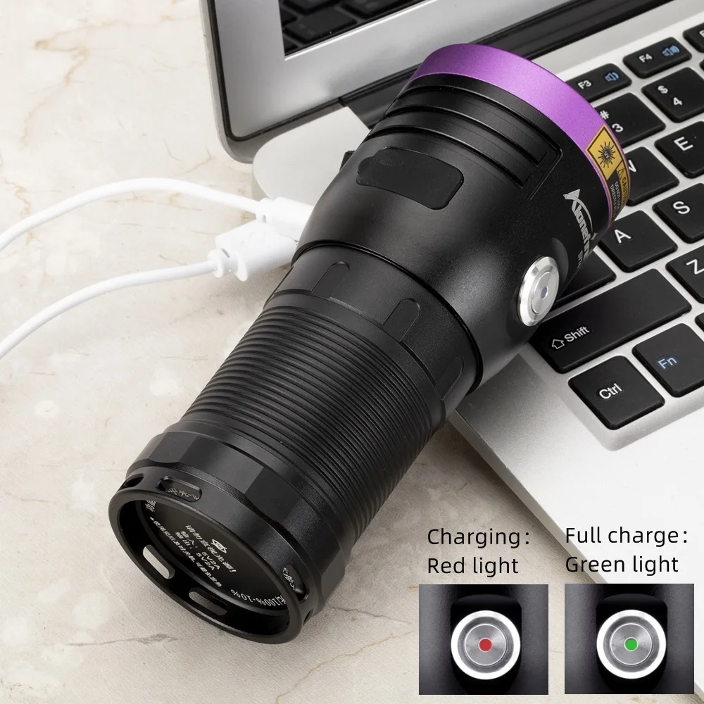 Linterna UV de potencia recargable USB: detección de billetes y manchas - imagen 3