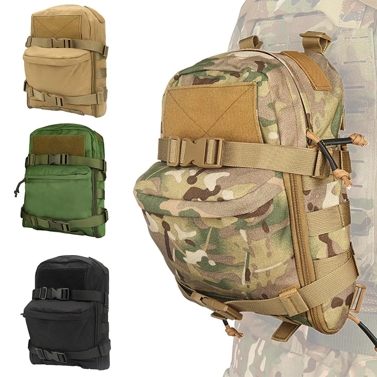 Bolsa de agua táctica de camuflaje para exteriores