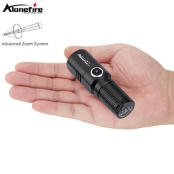 Linterna táctica recargable USB mini zoom – Alta potencia exterior