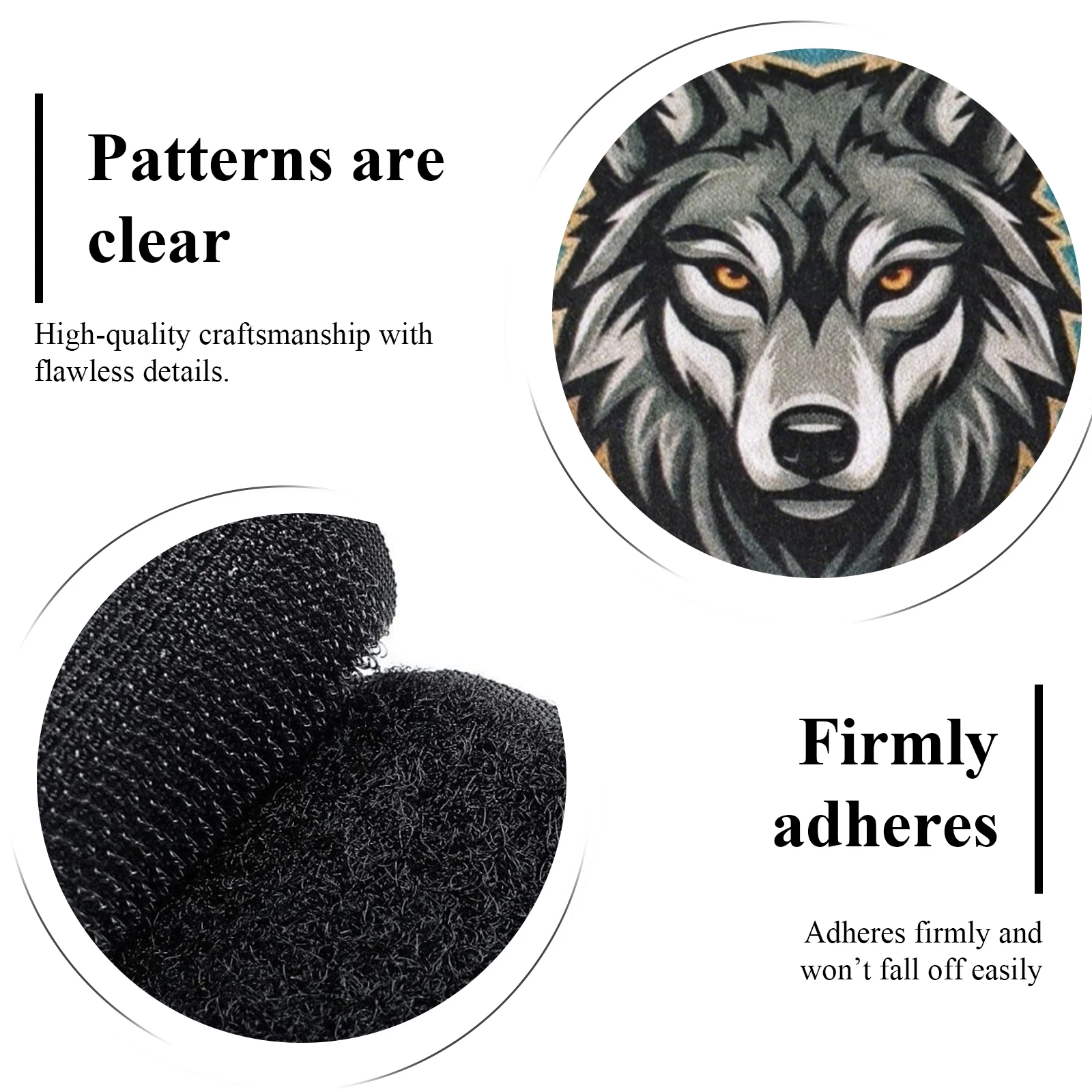 Parche táctico cabeza de lobo rúnico con velcro - imagen 4