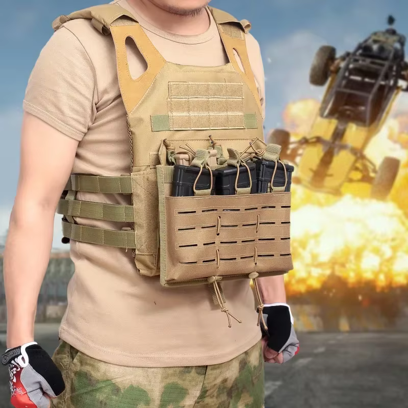 Portacargador triple abierto en estilo MOLLE