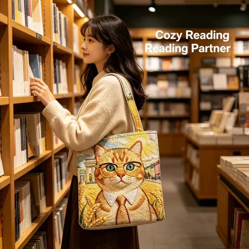 Bolso tote de gran capacidad con forma cuadrada