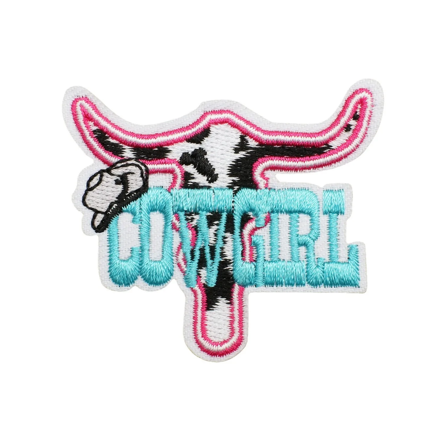 Parche bordado para planchar pony rosa vaquero estilo Honky Tonk - imagen 4